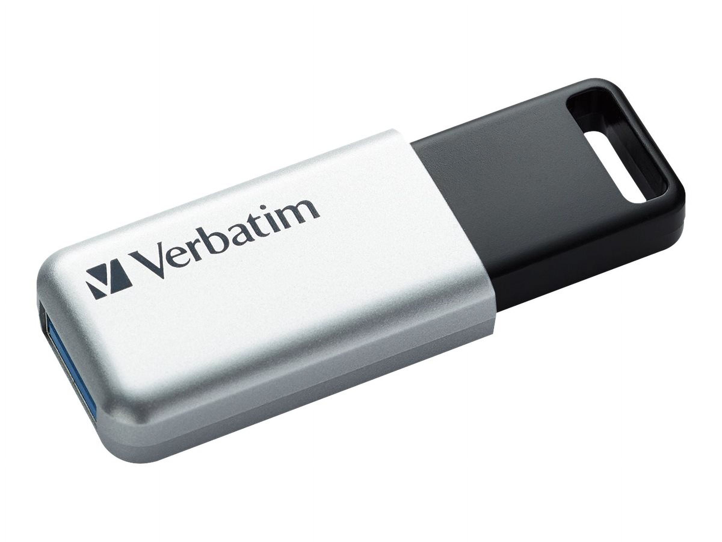 Verbatim 64GB Store 'n' Go Secure Pro USB 3.0 Flash Drive with AES 256 Hardware Encryption - Silver 64 GB