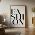 thumbnail image 6 of Modern Minimalist 'FASHION' Typography Canvas Wall Art &ndash; Black and White Print, 6 of 10