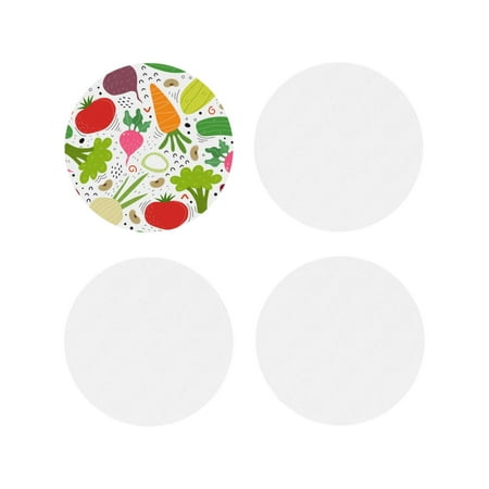 

Matuu Cartoon Vegetables for Cup Coasters Set of 4 Leather Coasters Desk Coasters for Office Measures 4” x 4”-Round Shape