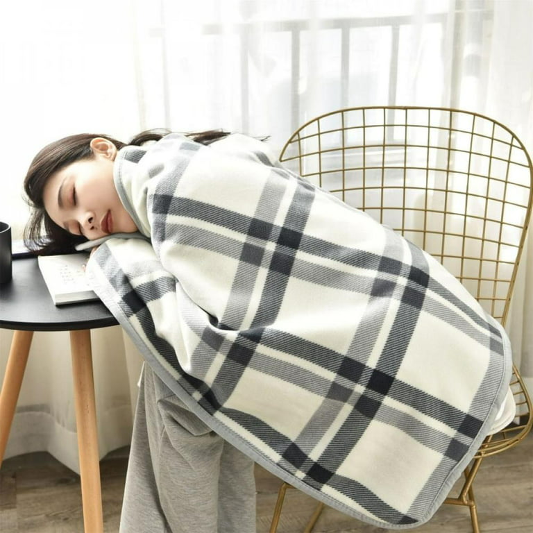 Poncho Blanket Wrap with Plush Flannel Lining Wearable Blanket Throw Gift  Warm Shawl Cozy Gifts for Women Men Kids Student