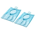 thumbnail image 1 of Bolsa de malla multifuncional para colgar, 2 unidades, con colgador y pinzas para la ropa, organizador de armario para cocina y baño (azul), 1 of 8