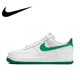 thumbnail image 2 of Nike Air Force 1 07 Classic - Bañadores de caña baja para hombre, originales, resistentes al desgaste y antideslizantes, color blanco y verde, 2 of 5