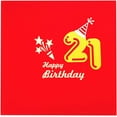 thumbnail image 5 of iGifts and Cards Happy 21st Red Birthday Party Box 3D Pop up Greeting Card - Awesome Twenty-One, 5 of 5