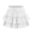 White, variant on Women's Mini Pleated Skirt High Waisted Ruffle Tennis Skirts Sports Skater Running Skorts with Shorts Pockets S
