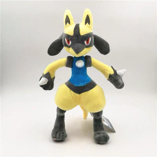 Tamaño grande Pokemon juguete de peluche Lucario Fennekin Mewtwo Charmander brillante Ho-Oh Ninetales Anime juguetes de peluche regalo de Navidad para los niños Gao Jiahui unisex