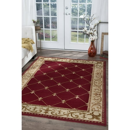 Black Octagon Rug - Bliss Rugs Olivet Traditional Indoor Area Rug