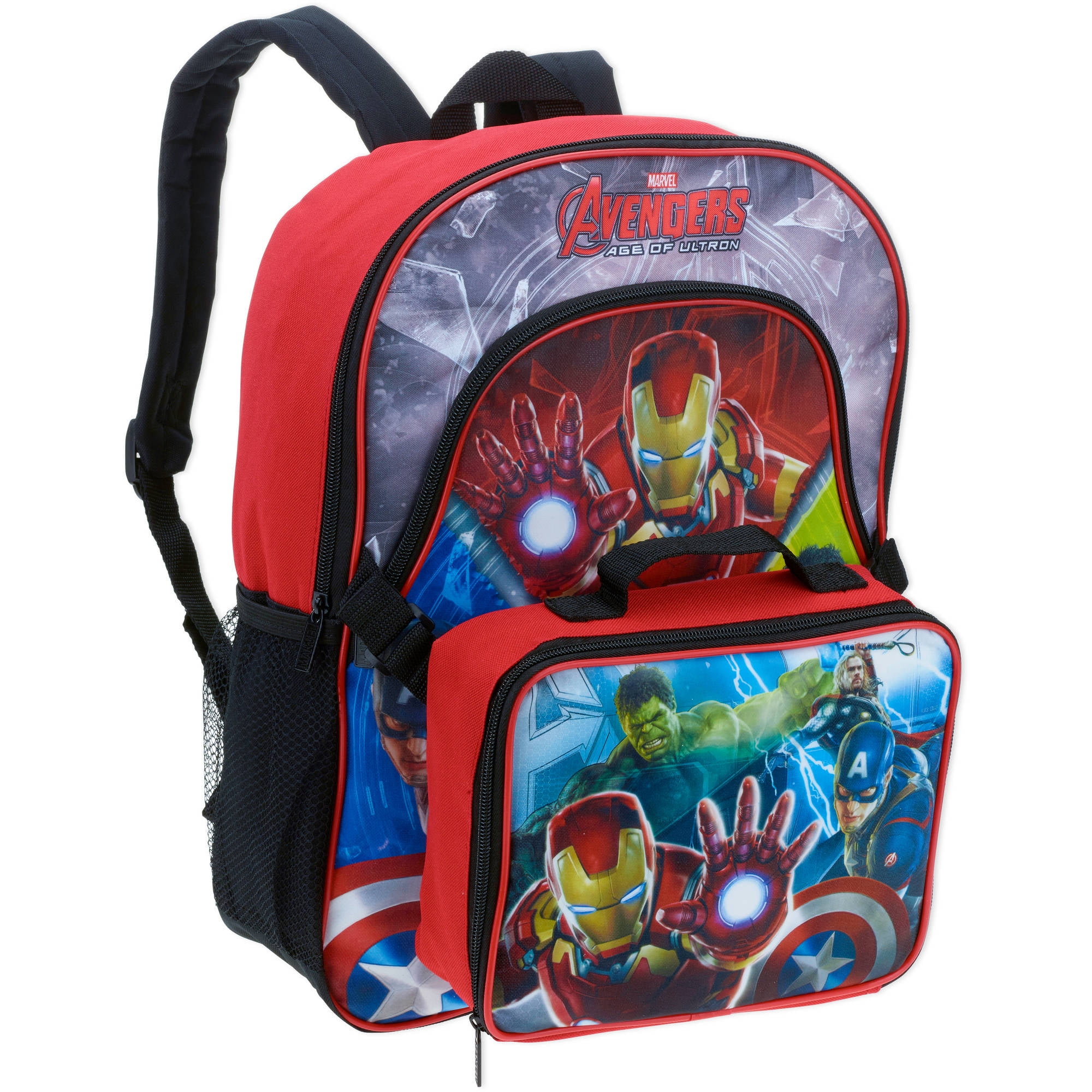avengers backpack with lunchbox