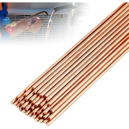 30 Copper Brazing Rods, Low Melting Point and High Fluidity Phosphor Copper Wire for Brazing Copper Alloys,30pcs x aluminum welding rods