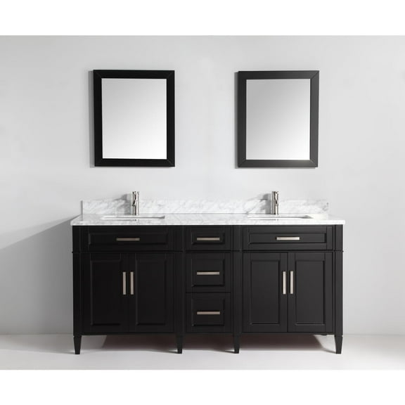 Vanity Art VA2072D-E 72 in. Double Sink Bathroom Vanity Set, Espresso