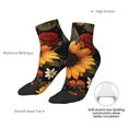 thumbnail image 6 of Fuzoiu Sunflower Floral Butterfly Print Adult Socks, Crew Moisture-wicking Socks, Unisex Cushion Crew Socks,Casual Sports Ankle Socks, 6 of 7