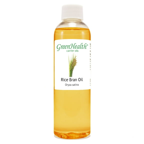Rice Bran Carrier Oil - 4 fl oz - Clear Plastic Bottle w/ Cap - GreenHealth