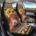 thumbnail image 4 of XYZCANDO Car Front Seat Covers Cow Sunflowe Print Set of 2 Car Seat Covers Decorative Truck Van Vehicle Easy Install Interior Accessories Car Seat Cover Set, 4 of 10