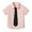 Pink, variant on Gyratedream Toddler Kids Single-breasted Button down Shirt with Matching Tie Infant Basic Solid Short Sleeve Lapel Collar Shirt Baby Child Summer Casual Clothes for 3 Months-9 Years
