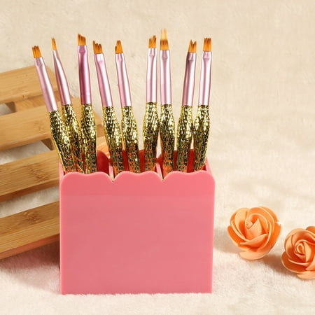 Nail Swatch Display 3-Grid Acrylic Nail Files Display Stand Manicure Nail Art Tools Storage Box, Nail Files Display Stand, Storage Box ()