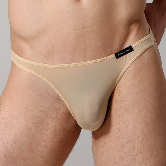 Skpblutn Underwear for Men Comfortable Fashion Cotton Shorts Underpants Kh/L Bikini Brief Panties Khaki