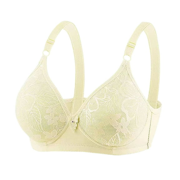 SnZhen Full Cup Bras for Women Women's Printing Large Size Full Cup Bra Without Underwire Hold Side Breasts Sagging Daily Bra