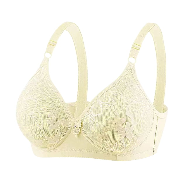 Abcnature Women Full Coverage Bras Printing Plus Size Full Cup Bras without Underwire Hold Side Breasts Sagging Daily Bras