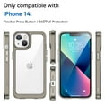 thumbnail image 2 of Dteck for iPhone 14 Clear Case, Non Yellowing Hard Acrylic Back with Soft TPU Bumper Shockproof Heavy Duty Drop Protection Scratch Resistant Phone Case for iPhone 14,Gray, 2 of 8