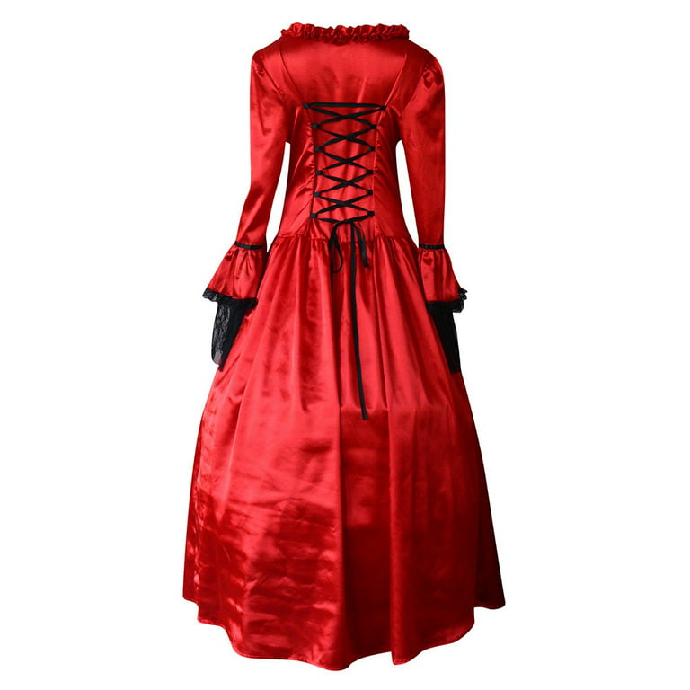Auroural Summer 2023 Dresses Women Fall Winter Gothic Retro Floral Print  Ball Gowns Gowns Dress 
