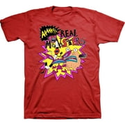 Mens Nickelodeon AAAHH REAL MONSTERS Shirt - Retro Nick Real Monsters tee - Classic Nick Graphic T-Shirt (Red, Large)