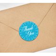 thumbnail image 3 of Darling Souvenir DIY Round 45 Pcs Polka Dot Thank You Light Blue Stickers Non Customized Gift-1.6 Inches, 3 of 4