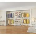 thumbnail image 4 of Timate P3 Closet System, Expandable Wall Mounted Closet System with 6 Adjustable Shelves & 4 Expandable Hanger Rods, White, 4 of 9