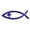 Blue, variant on Christian Ichthys Fish Stickers Weather Resistant Adhesive Decals Savior Fish Car Stickers for Vehicle & Laptops