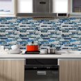thumbnail image 3 of 10-Sheet Peel and Stick Backsplash for Kitchen Bathroom Stick on Backsplash Blue Tile 12""x12"", 3 of 5