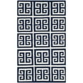 thumbnail image 2 of SAFAVIEH Dhurries Valentina Geometric Area Rug, Navy/Ivory, 5' x 8', 2 of 10