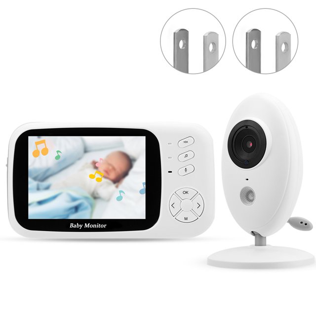 XF808 Monitor de bebé inalámbrico de 3,5 pulgadas Cámara IR Vídeo de seguridad del sueño del bebé LCD 100-240V (enchufe de EE. UU.)