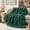 Olive, variant on Fennco Styles Cuddle Bubble Faux Fur Throw Blanket 50" x 60" – Chocolate Ultra Soft Plush Textured Blanket for Couch, Bedroom, Living Room Décor