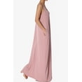 thumbnail image 4 of TheMogan Women's Casual V-Neck Draped Jersey Cami Long Maxi Dress W Pocket Summer Beach Light Rose XL, 4 of 6