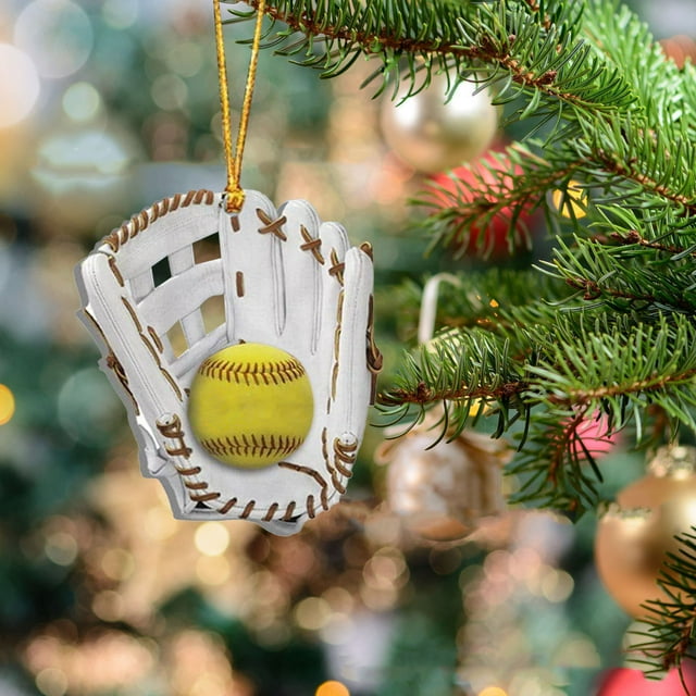Adorno Colgante de Guante con Forma de Coche para Árbol de Navidad (1 Unidad) | Material Acrílico | Ideal para Colgar En Árboles de Navidad, Puertas y Más