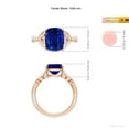 thumbnail image 5 of ANGARA Lab Grown Blue Sapphire Engagement Ring with Leaf Motifs for Women in 14K Rose Gold (Size-10x8mm) | September Birthstone, Anniversary, Jewelry Gift for Women | Lab-Grown Blue Sapphire Ring, 5 of 8