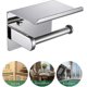 thumbnail image 2 of Toilet Roll Holder, SUS 304 Stainless Steel, Polished Chrome, Modern Toilet Paper Holder with Phone Shelf, Bathroom Kitchen Accessory F928-03B, 2 of 5