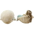 thumbnail image 2 of Ebros Mergirls with Blue Tail Mermaid Babies in Conch Shells Small Mini Set of 2, 2 of 5