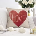 thumbnail image 3 of Valentine's Day I Love YOU Hear Throw Pillow Covers 20"x20", Set Of 2, Linen Study Sofa Cushion Cover Indoor Living Room Home Decor, 3 of 7