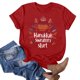 thumbnail image 1 of Puntoco Blusa de manga corta con estampado de moda para mujer, divertida camiseta de cuello redondo, 1 of 3