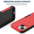 thumbnail image 3 of Allytechgroup Compatible for Apple iPhone 15, Rugged Shockproof Military Grade Protection Dual Layers Hard PC TPU Phone Case for iPhone 15, Red, 3 of 5