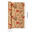 thumbnail image 2 of Vintage Christmas Wrapping Paper with Red Cardinal and Pinecone Design, 17 Inches X 9.8 Feet, Brown Kraft Paper for Holiday Gift Wrapping, Wrapping Paper Roll, 2 of 3