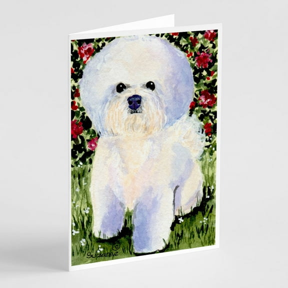 Bichon Frise Greeting Cards and Envelopes Pack of 8