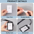 thumbnail image 6 of 10 Colors ID Card Badge Holder with Removable Lanyard Rectangle 10Pcs Employee ID Cards Protector Clear Hall Pass Cover Case for Women Teacher Nurse, 6 of 6