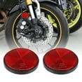 thumbnail image 2 of Unique Bargains 4pcs M6x1.0 Red Plastic Universal Screw Mount Reflective Warning Reflector for Motorcycle Bicycle, 2 of 6