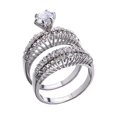 thumbnail image 1 of Fashion Stacking Diamond Ring Set For Women - Zircon Crystal Rhinestone Proposal Ring Set, Gift For Girlfriend Wife Daughter Mom - Jxlgv, 1 of 5