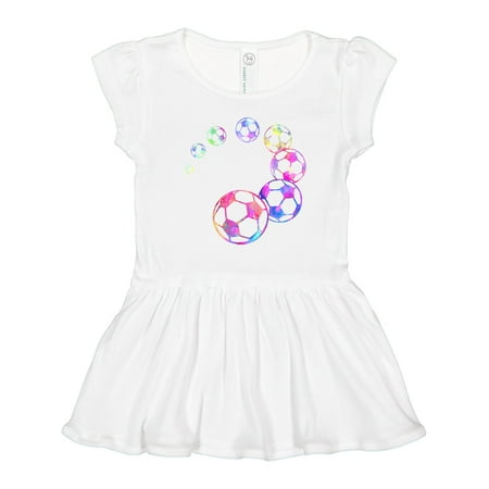 

Inktastic Colorful Soccer Ball Illustration Gift Toddler Girl Dress