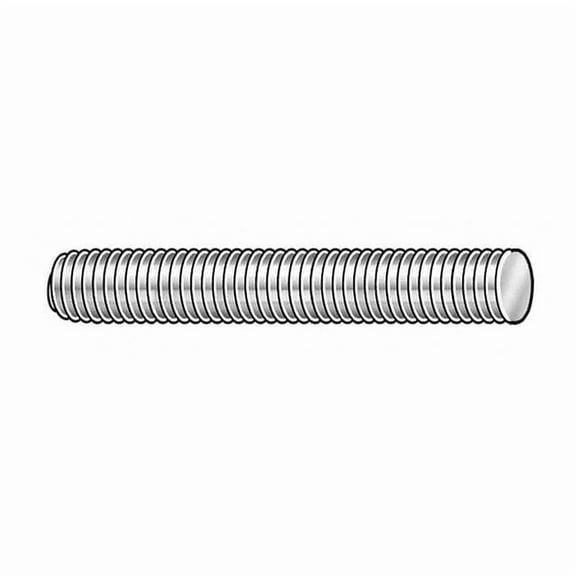Fully Threaded Rod, 5/16"-18, 2 ft, Stainless Steel, 316, Plain Finish