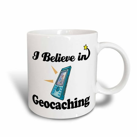 3dRose I Believe In Geocaching, Ceramic Mug, 11-ounce