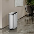 thumbnail image 5 of 8 Gallon (30L) Slim Kitchen Trash Can, Stainless Steel Garbage Can with Inner Wastebasket for Narrow Spaces, Step Rubbish Bin with Soft-Close Lid for Office, Bathroom, Kitchen, 5 of 6