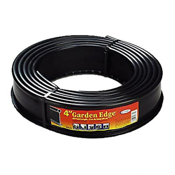 Polyethylene Lawn Edging, Black, 4-In. x 20-Ft. ICE205