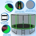 thumbnail image 2 of Cochan Trampoline, 8FT Trampoline for Kids and Adults with Enclosure Net, Heavy Duty Outdoor Trampoline with Lights and Sprinkler, 800LBS Weight Capacity for 2-3 Kids, Easy Assembly, 2 of 7